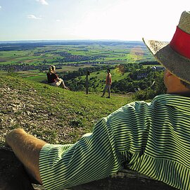 Romantisches Franken, August 2004Blick vom Hesselberg in die Landschaft